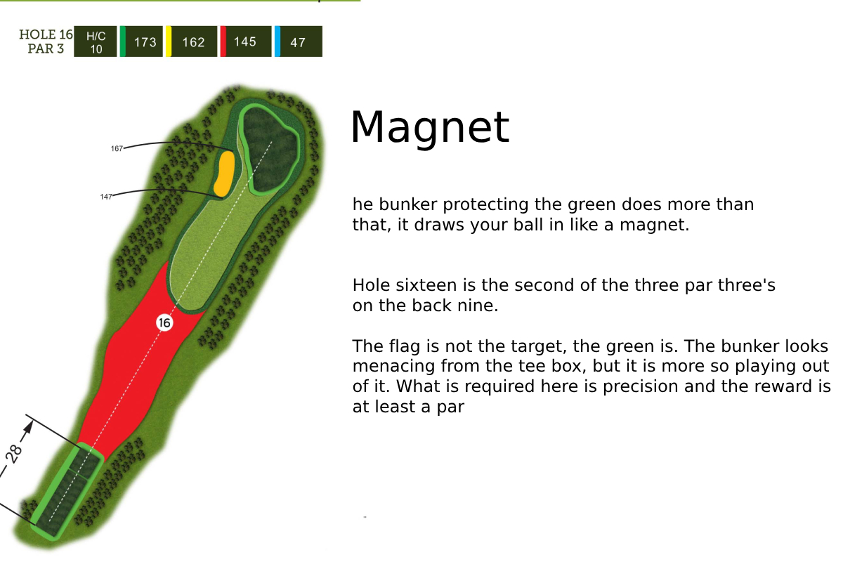 Hole 16 Layout