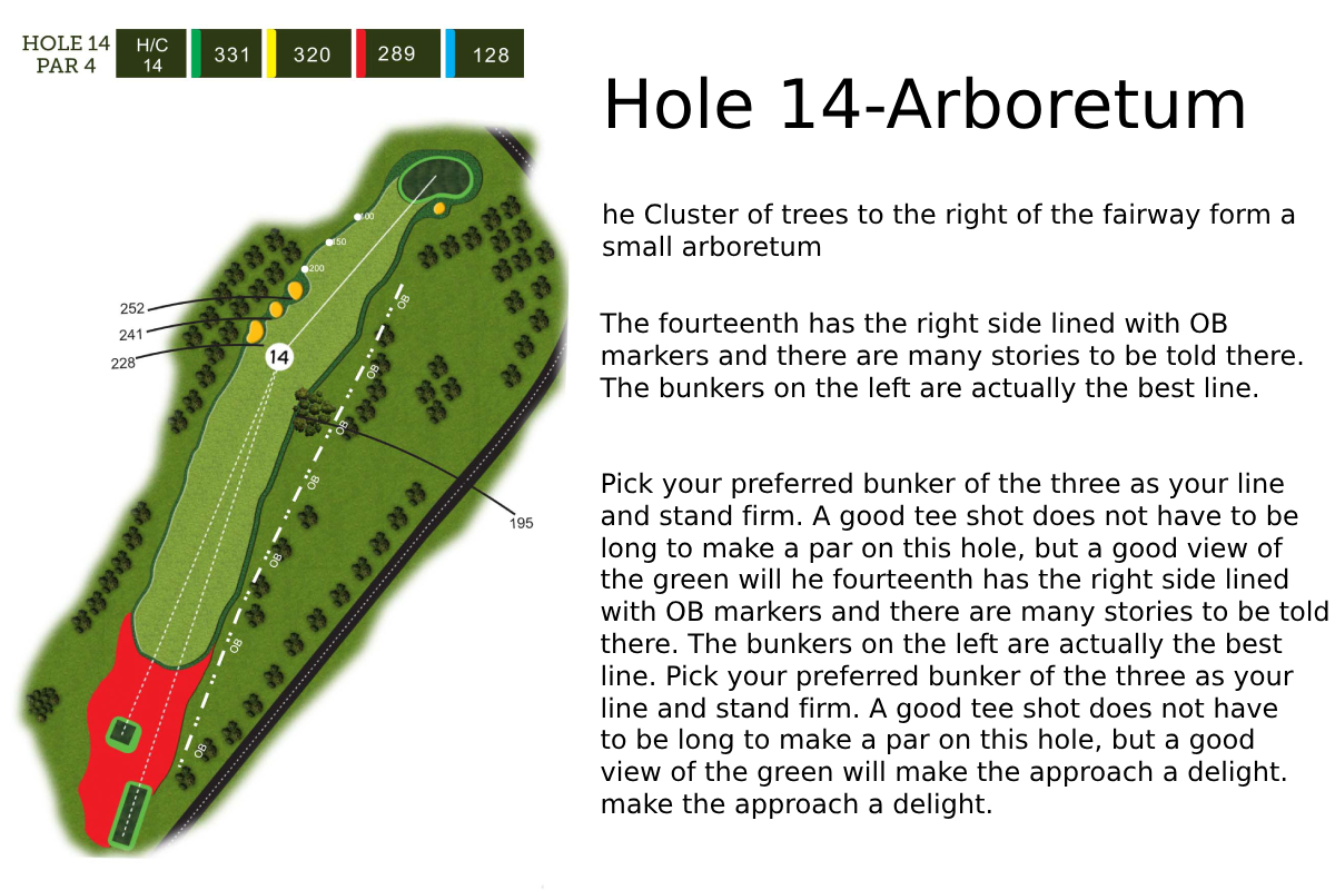 Hole 14 Layout